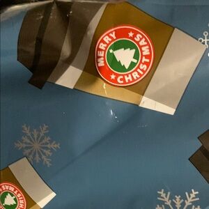 Merry Christmas Gift Wrap with Snowflakes